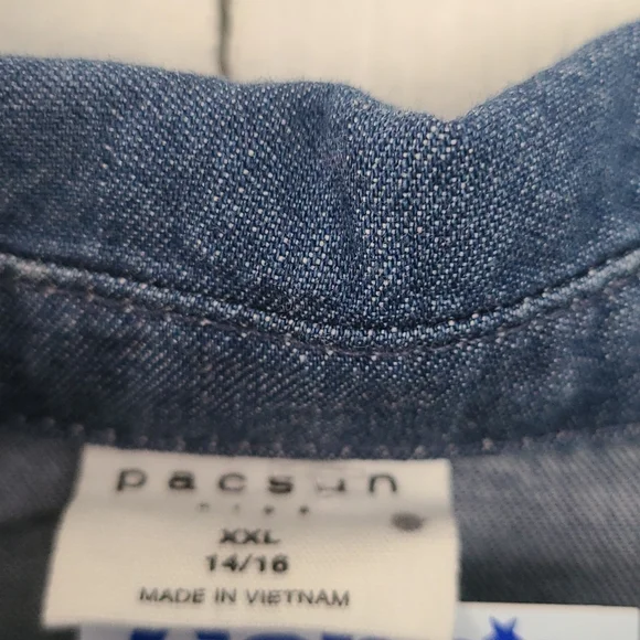 PACSUN VERY CUTE PACSUN KIDS JEAN SHIRT JACKET SIZE XXL - Picture 4 of 11